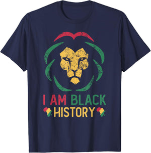 I Am Black History African American Black Pride Juneteenth T-Shirt - T-Shirt | Navy