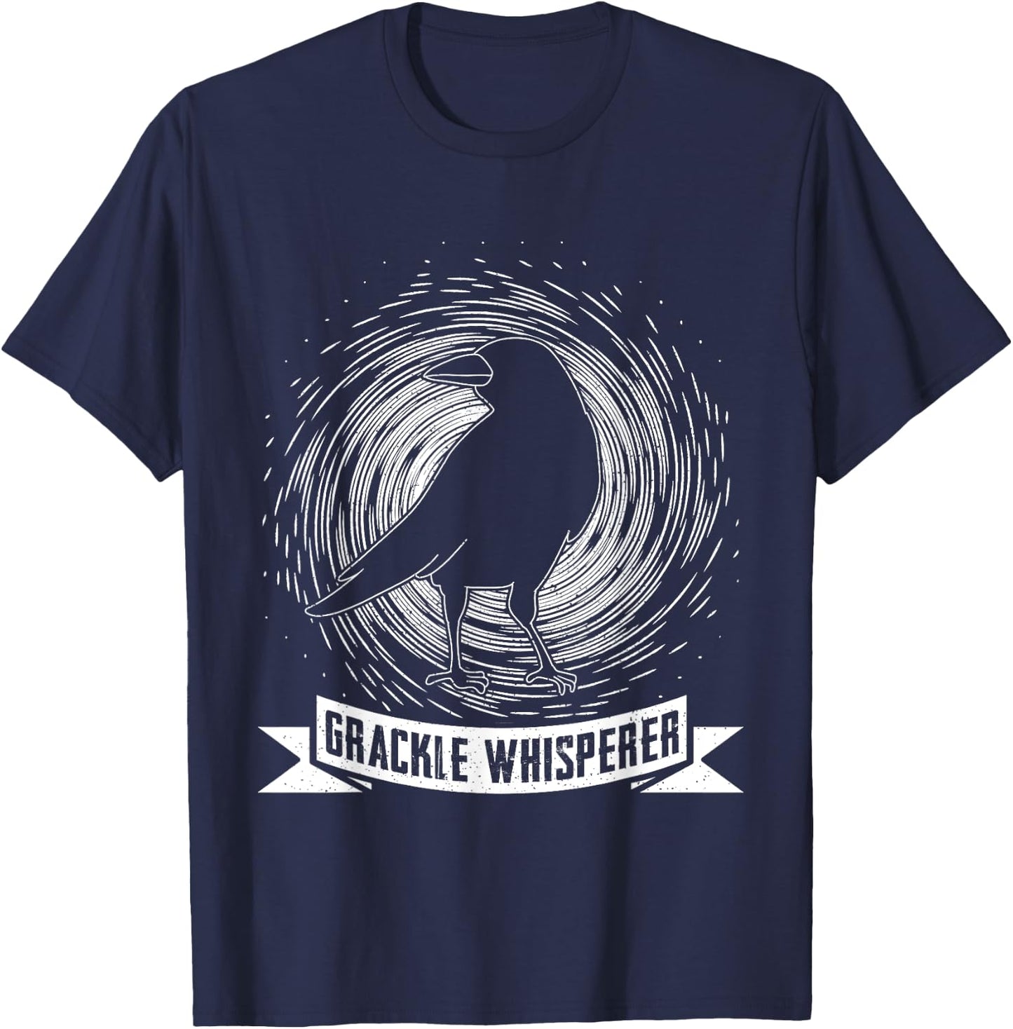 Blackbird Grackle Whisperer Design for Birdwatcher T-Shirt - T-Shirt | Navy