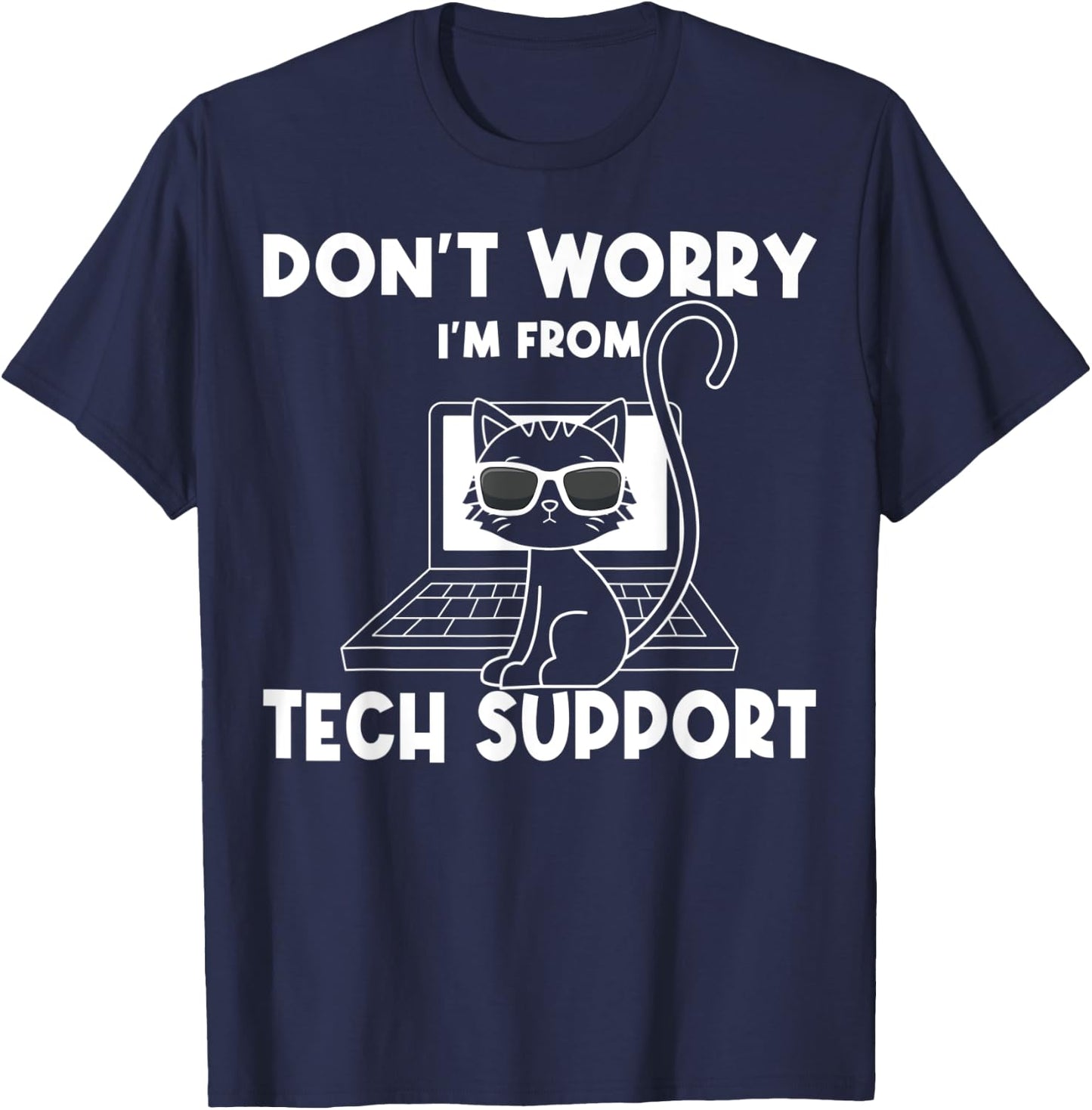 Tech Support Help Desk Information Technology Call Center T-Shirt - T-Shirt | Navy