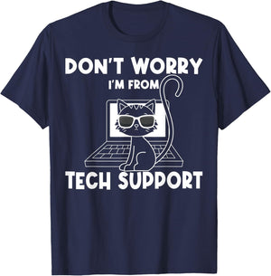 Tech Support Help Desk Information Technology Call Center T-Shirt - T-Shirt | Navy