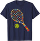 Retro Tennis Player & Ball With Polka Dots Happy Dot Day Boy T-Shirt - T-Shirt | Navy