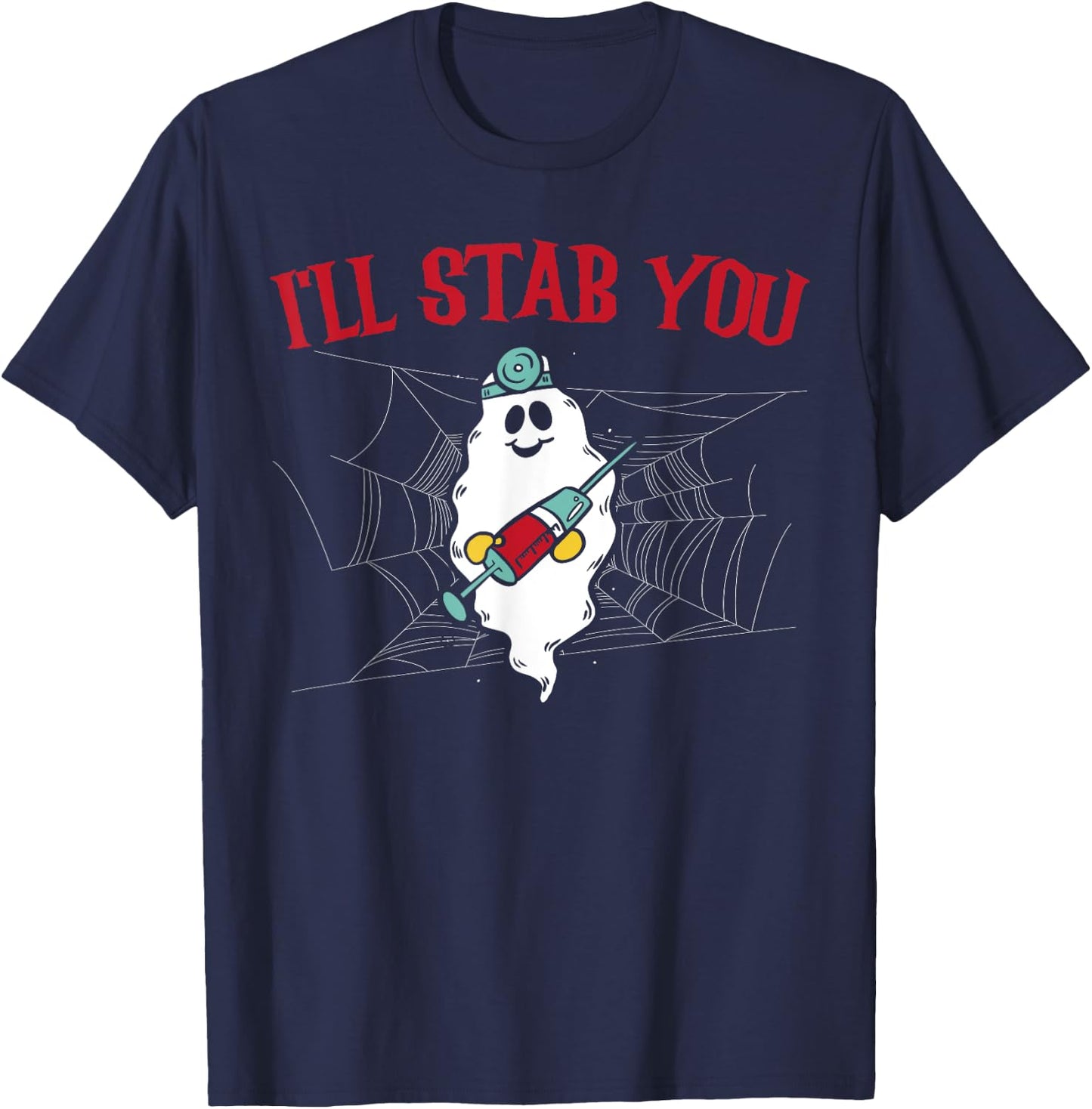 Medical Halloween Trick Or Treat Healthcare Doctor Nurse T-Shirt - T-Shirt | Navy