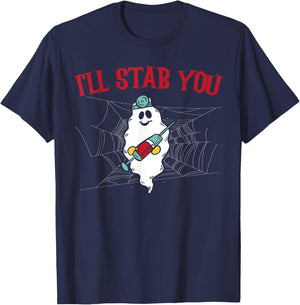 Medical Halloween Trick Or Treat Healthcare Doctor Nurse T-Shirt - T-Shirt | Navy