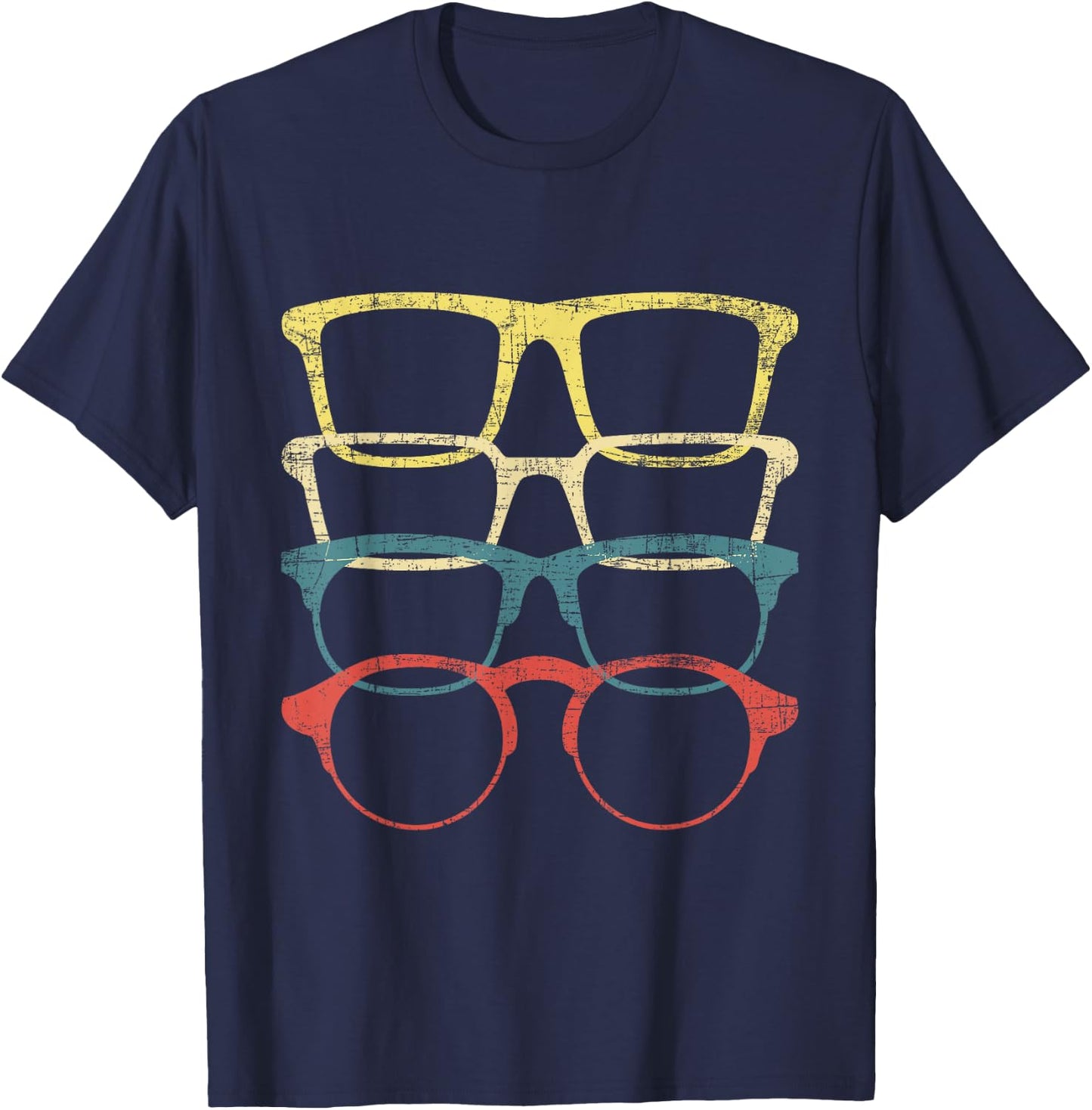 Retro Eyeglasses - Optometrist Ophthalmologist Eye Doctor T-Shirt - T-Shirt | Navy