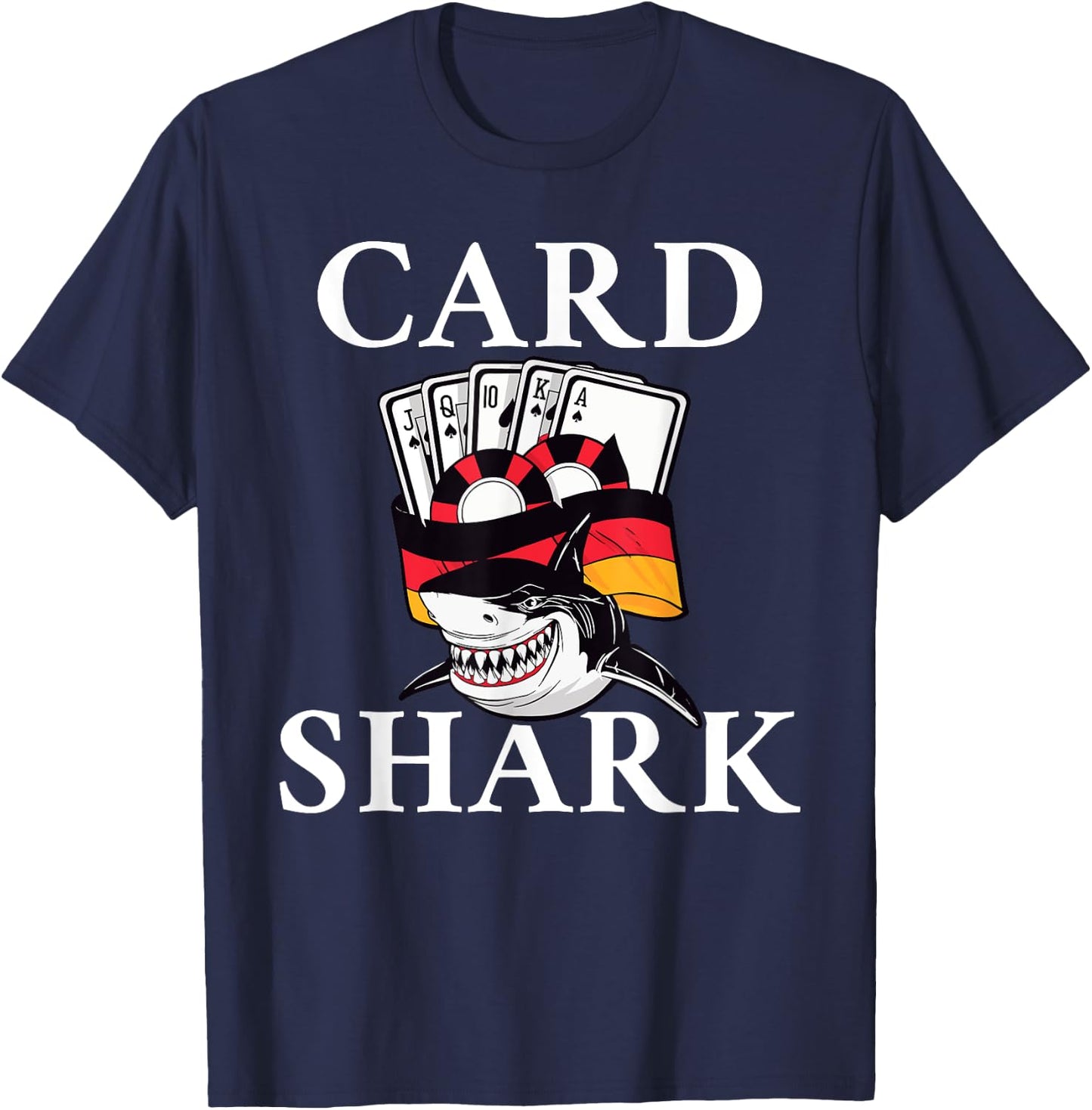 Card Shark Game Playing Cards Poker T-Shirt - T-Shirt | Navy