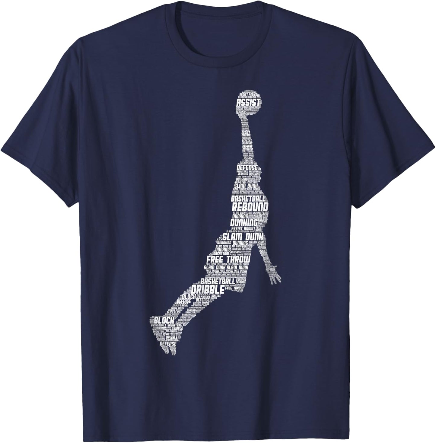 Basketball Basketball Boys Men Children T-Shirt - T-Shirt | Navy