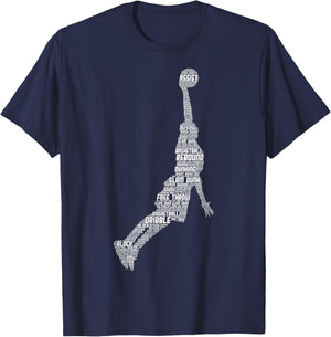 Basketball Basketball Boys Men Children T-Shirt - T-Shirt | Navy