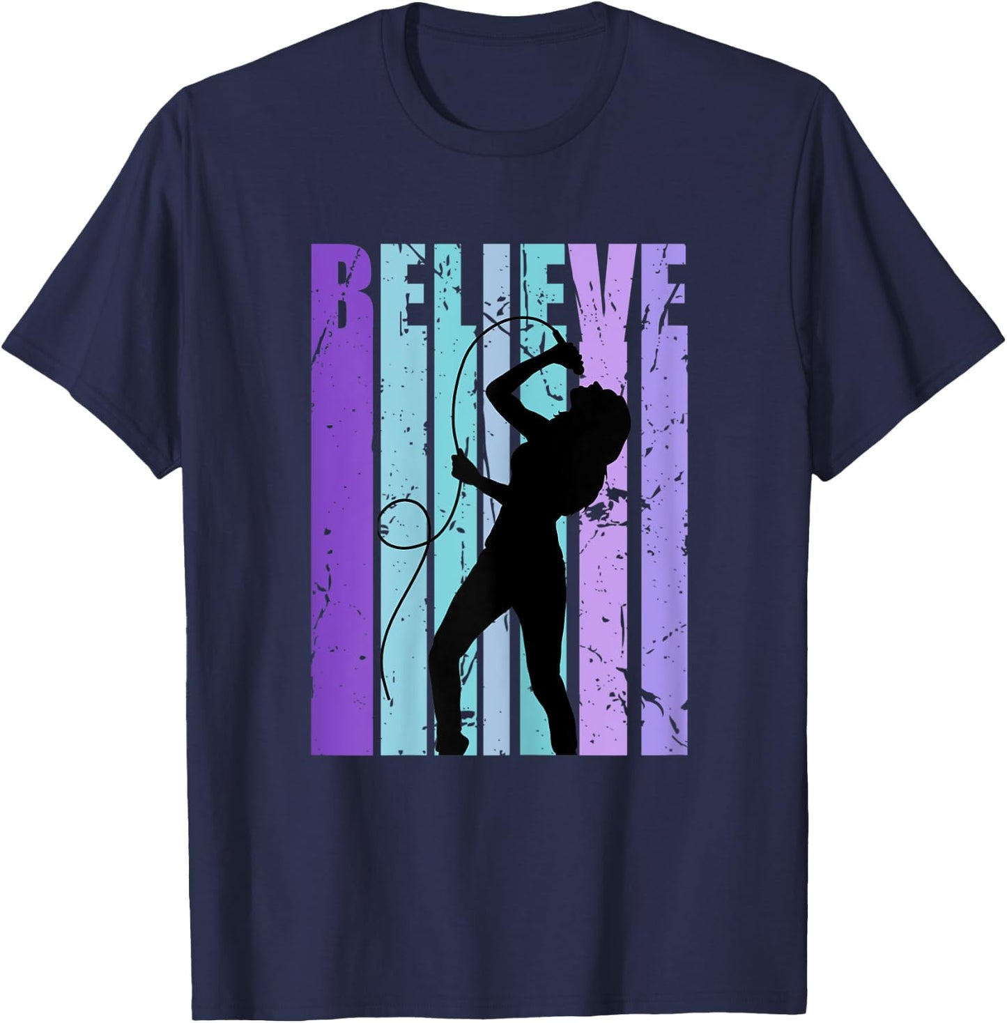 Retro Singer Girls Pop Star Singing Performer Artist T-Shirt - T-Shirt | Navy