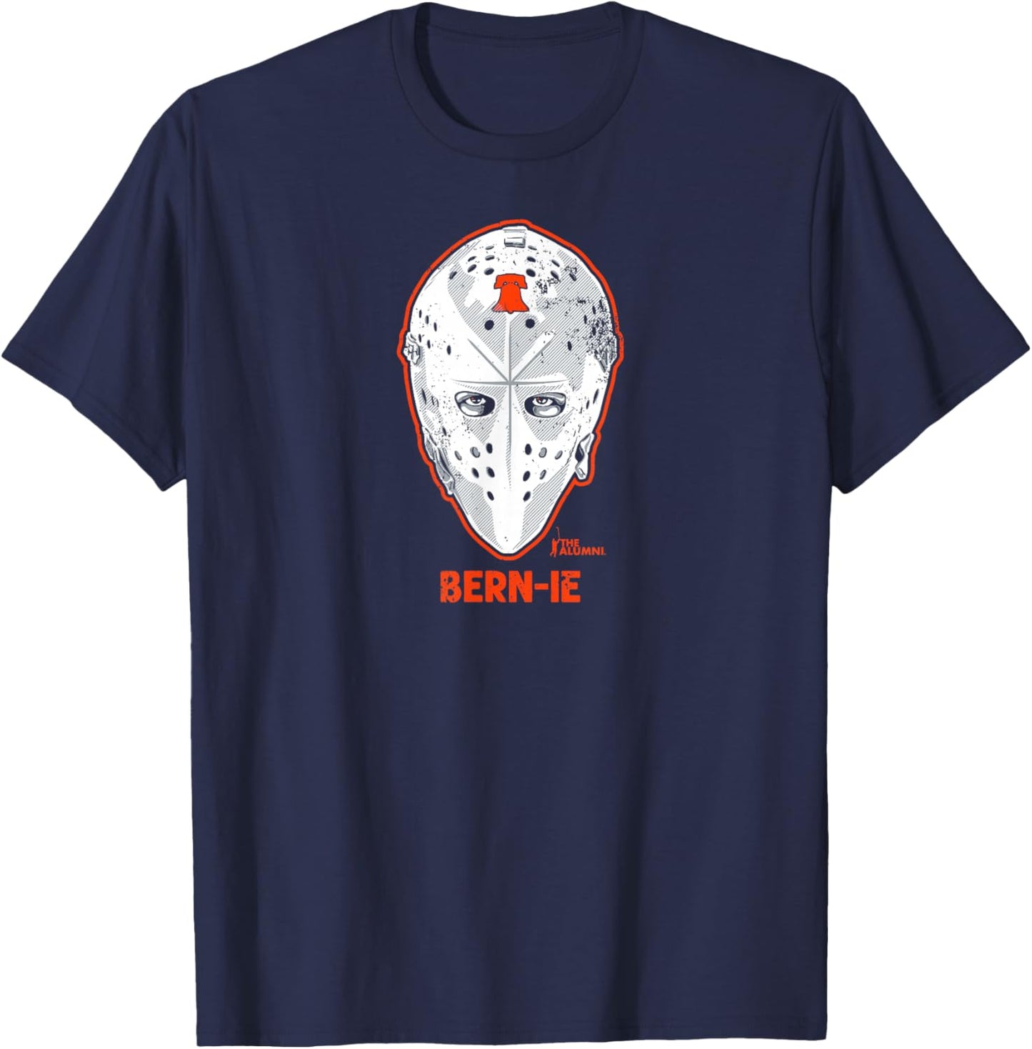Bernie Parent - Mask - Philadelphia Hockey T-Shirt - T-Shirt | Navy