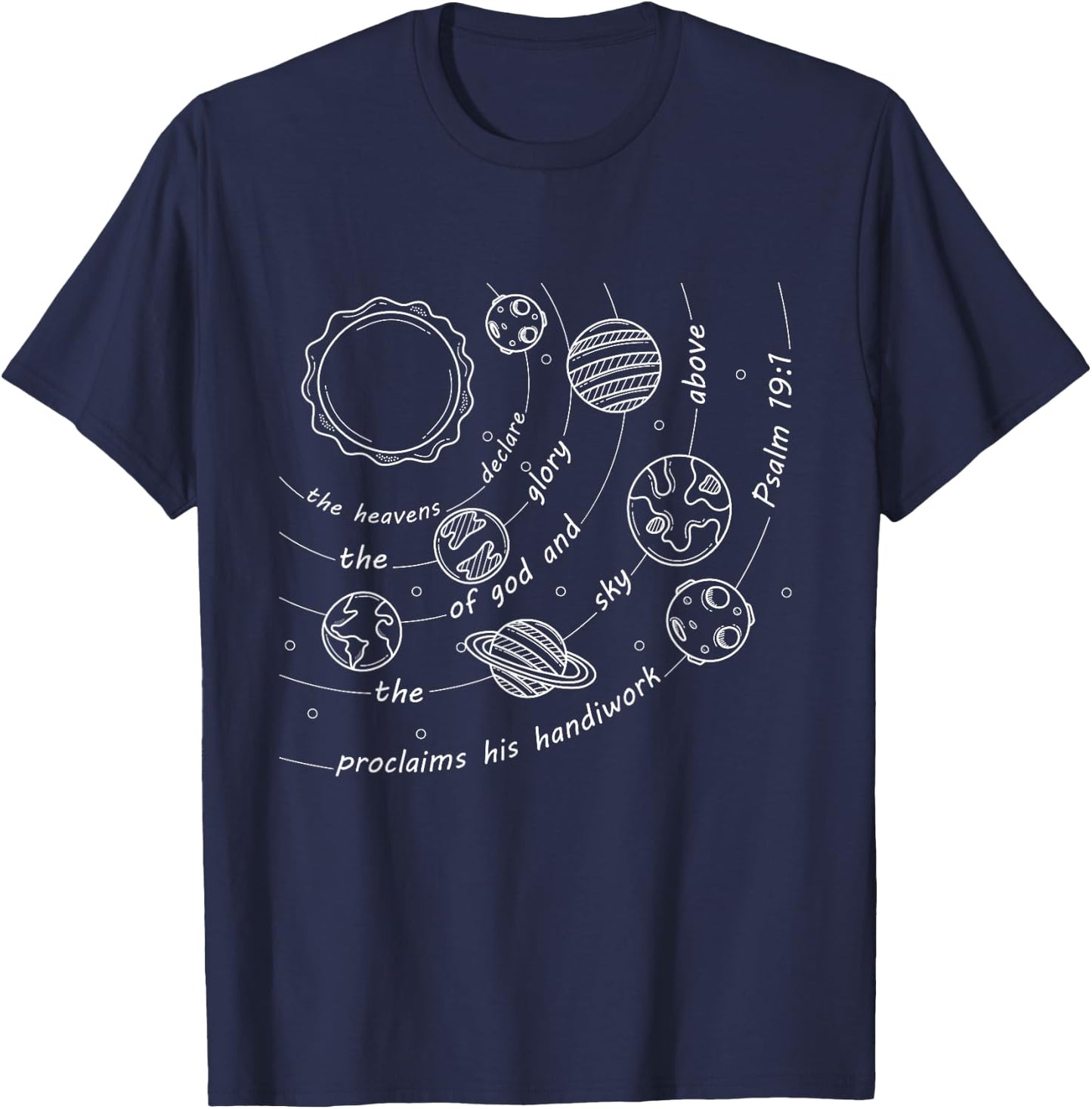 Christian Psalm 191 Classical Conversations Cycle 2 Space T-Shirt - T-Shirt | Navy