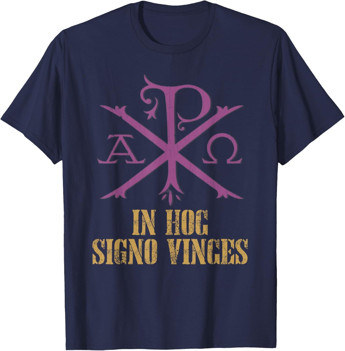 Chi Rho Christogram Catholic T-Shirt - T-Shirt | Navy