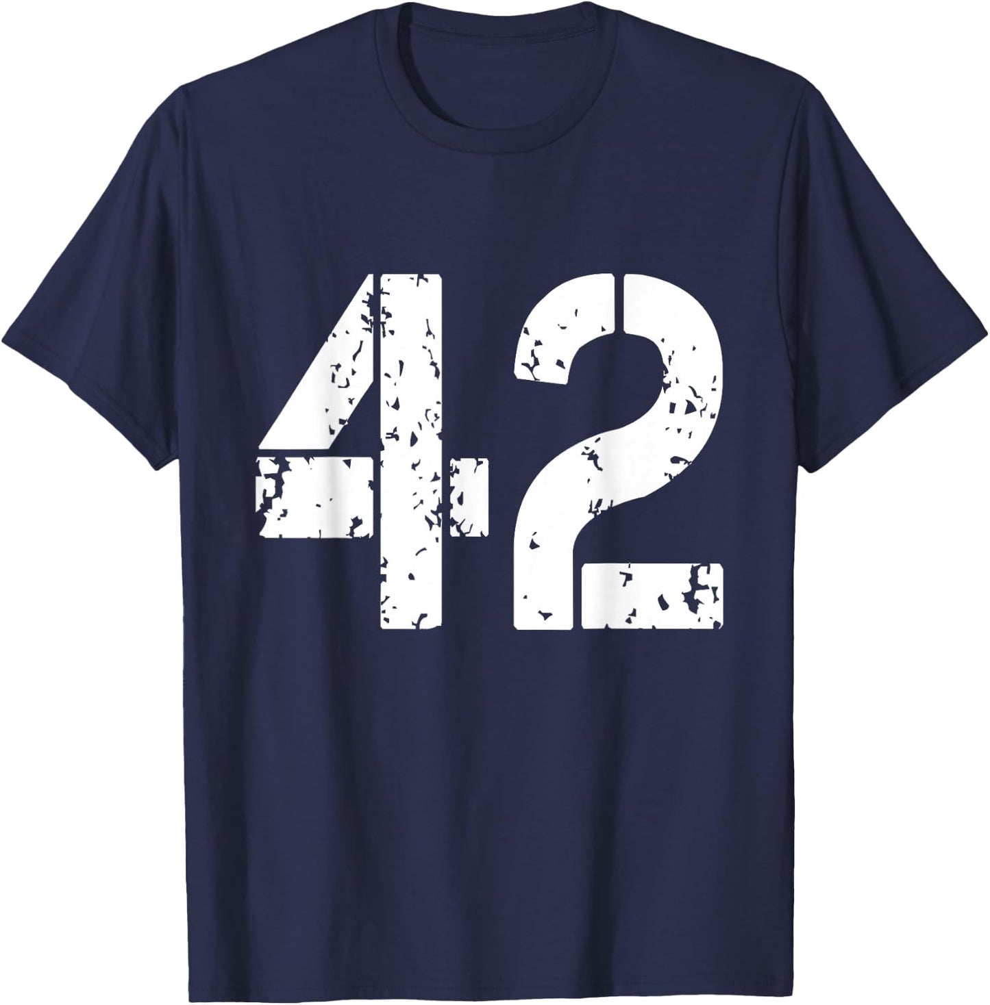 Number 42 Varsity Team - 42th Birthday & 42 Years Old T-Shirt - T-Shirt | Navy