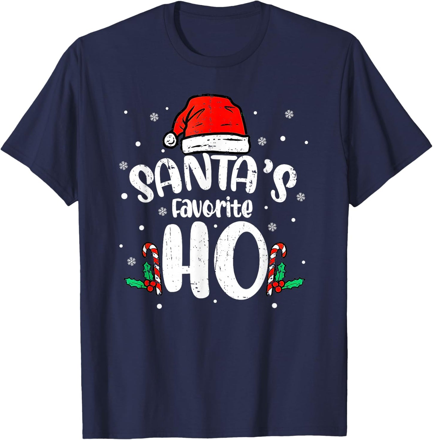 Funny Xmas Naughty Dirty Adult Humor PJ Christmas Men Women T-Shirt - T-Shirt | Navy