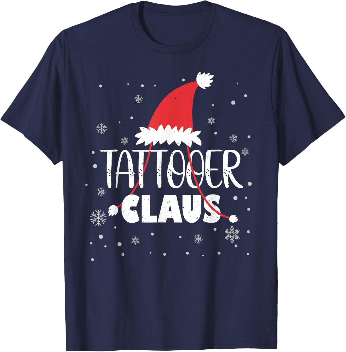 Tattooer Claus Santa Christmas Tattoo Artist T-Shirt - T-Shirt | Navy
