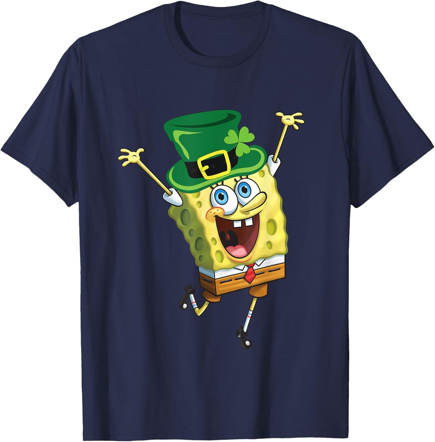 Mademark x SpongeBob SquarePants - SpongeBob SquarePants St Patricks Day T-Shirt - T-Shirt | Navy