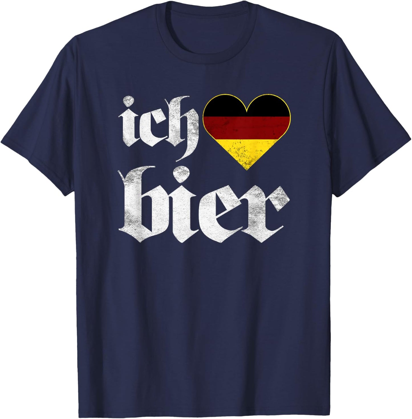 Love German Beer Ich Liebe Bier Munich Drink Bier Oktober T-Shirt - T-Shirt | Navy