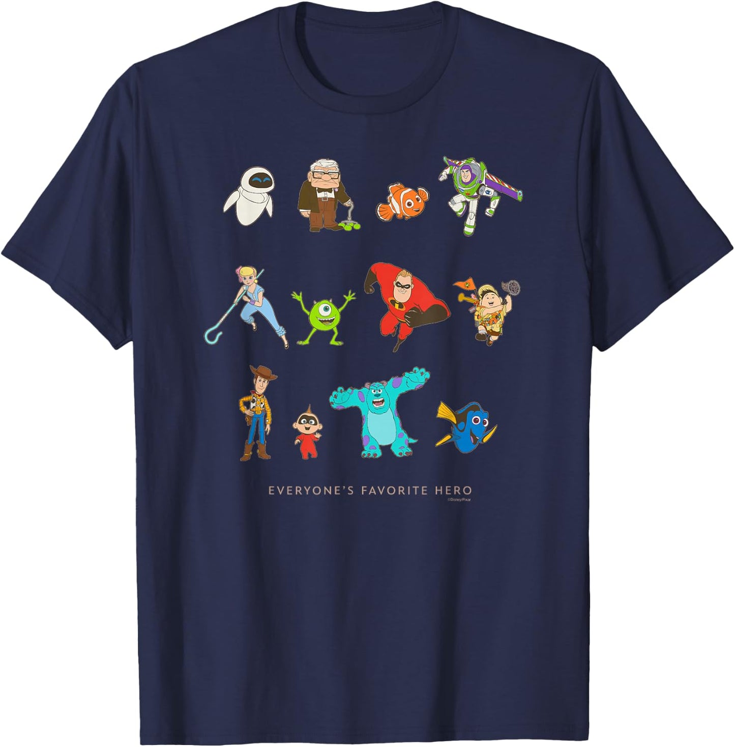 Disney and Pixar Character Everyone's Favorite Hero T-Shirt - T-Shirt | Navy
