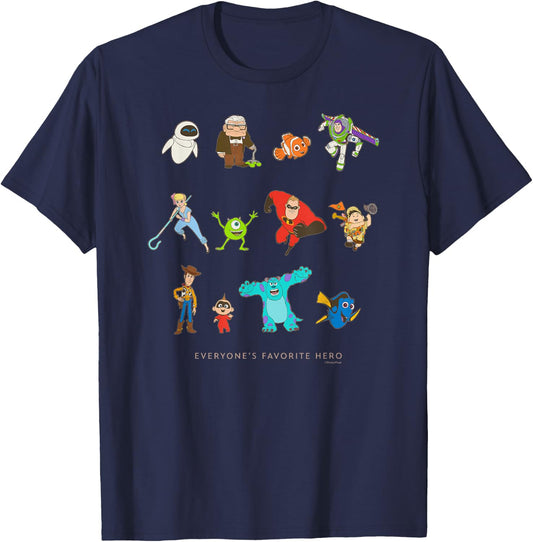 Disney and Pixar Character Everyone's Favorite Hero T-Shirt - T-Shirt | Navy