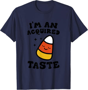 I'm An Acquired Taste Apparel Candy Corn Halloween Day T-Shirt - T-Shirt | Navy