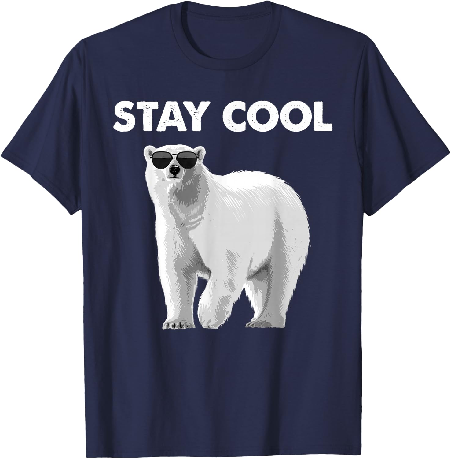 Cool Polar Bear Design Women Kids Polar Bear Lover T-Shirt - T-Shirt | Navy