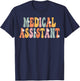 Medical Assistant Week Groovy Appreciation Day T-Shirt - T-Shirt | Navy