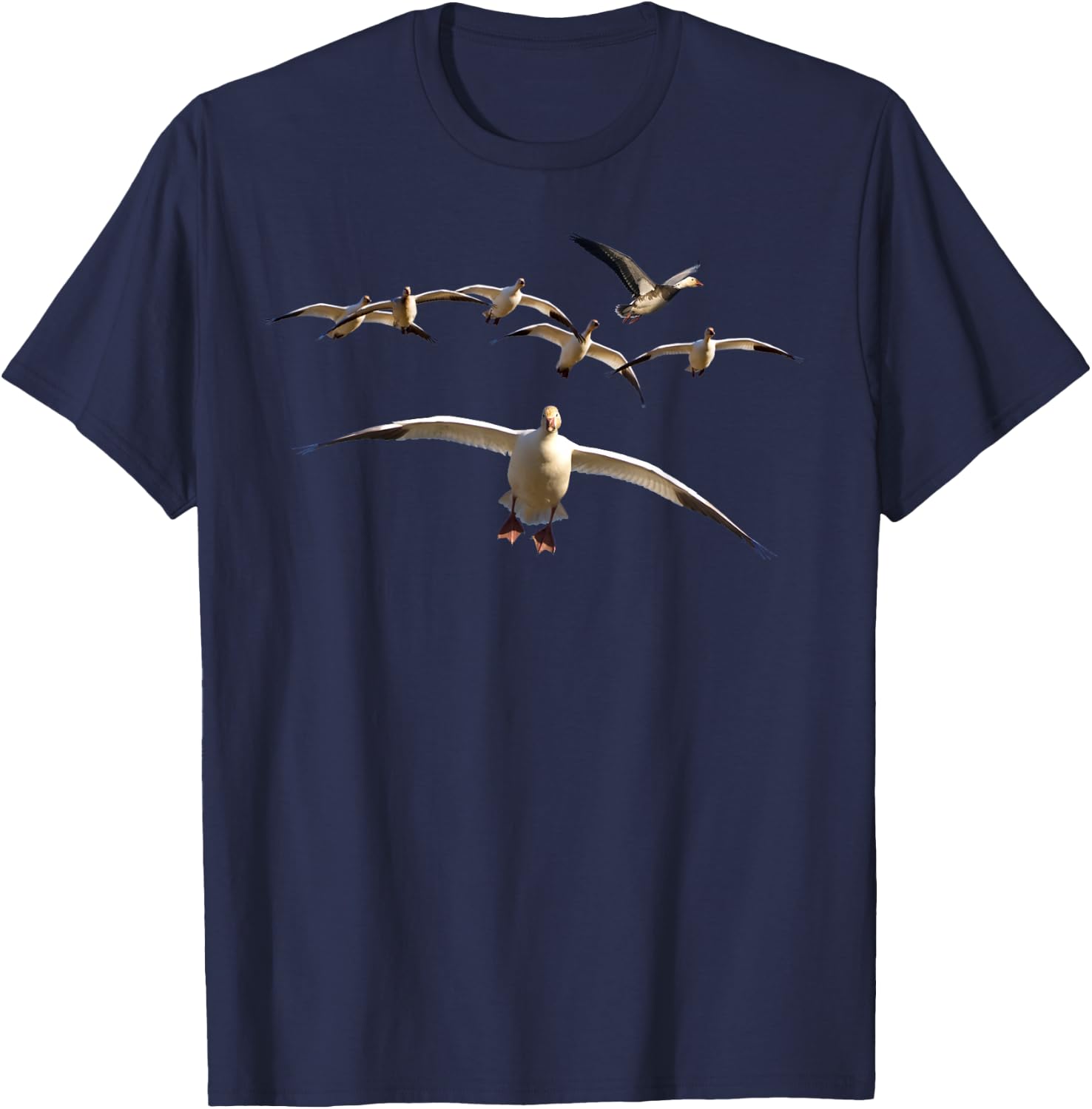 Snow Goose Shirt Goose Hunting Snow Geese Blue Goose T-Shirt - T-Shirt | Navy