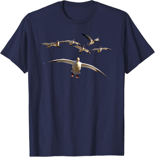 Snow Goose Shirt Goose Hunting Snow Geese Blue Goose T-Shirt - T-Shirt | Navy