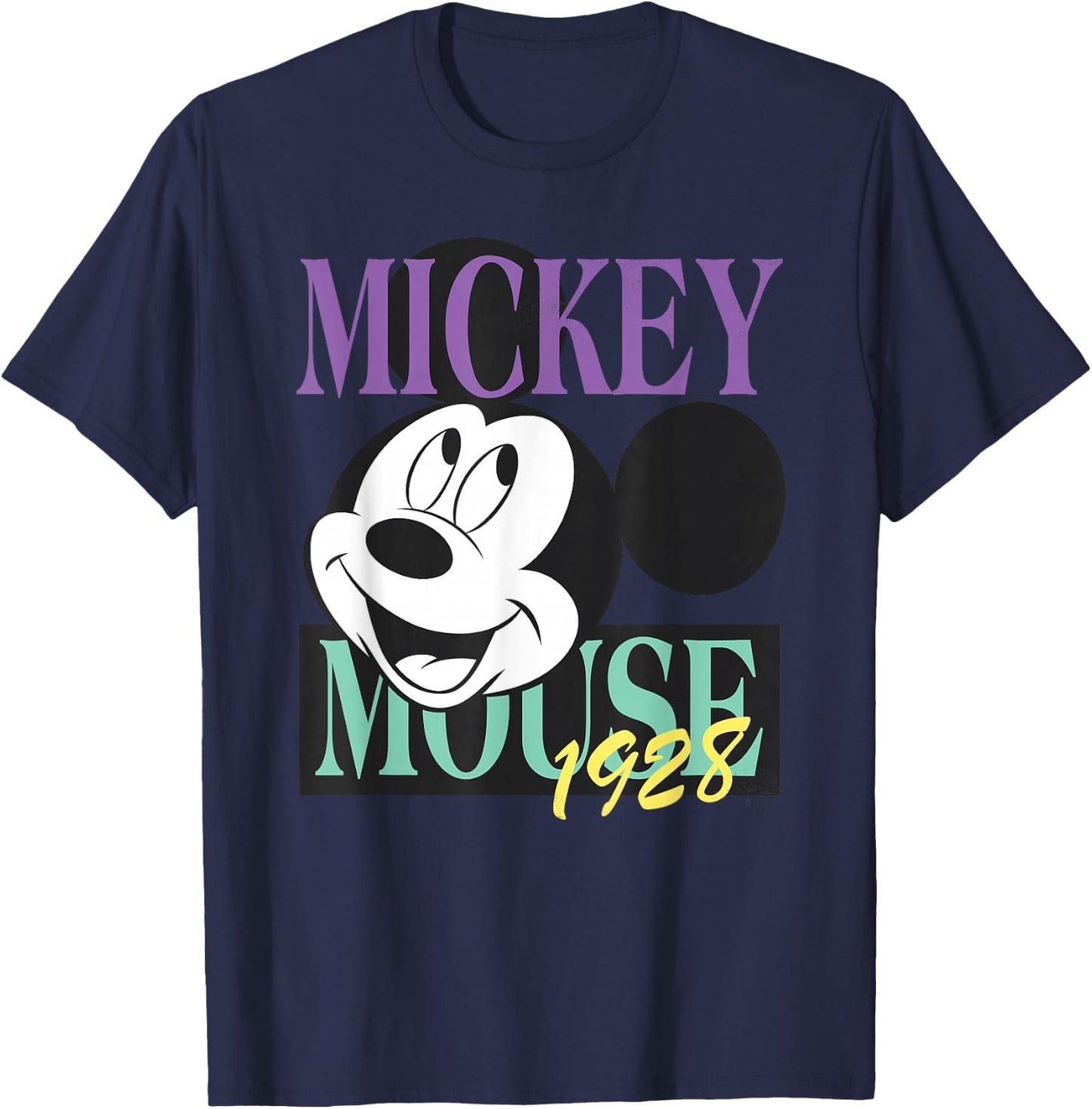 Disney Mickey Mouse Vintage Classics 1928 Retro T-Shirt - T-Shirt | Navy