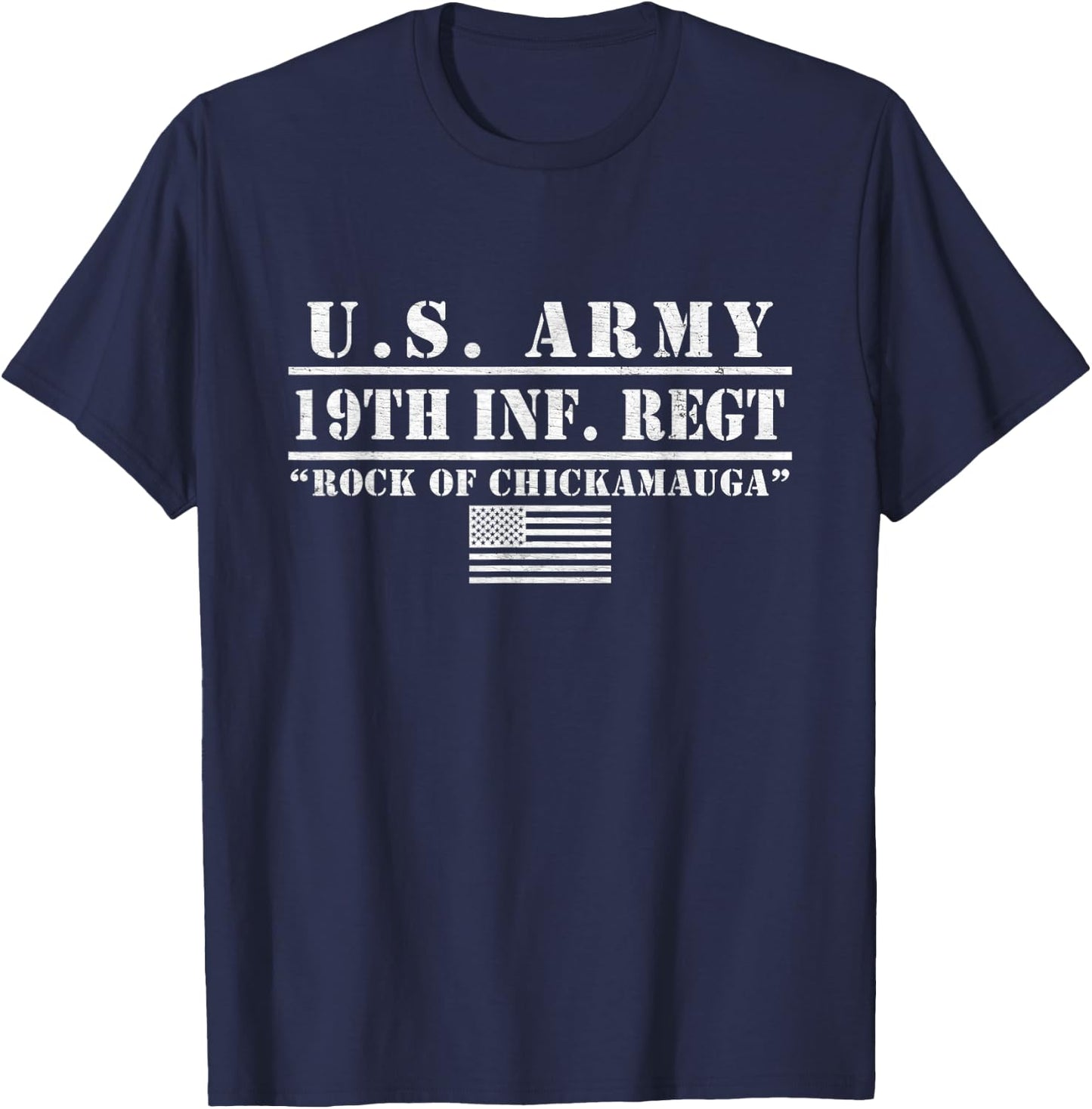 19th Infantry Regiment Fort Benning 19th Inf Regt Gifts T-Shirt - T-Shirt | Navy