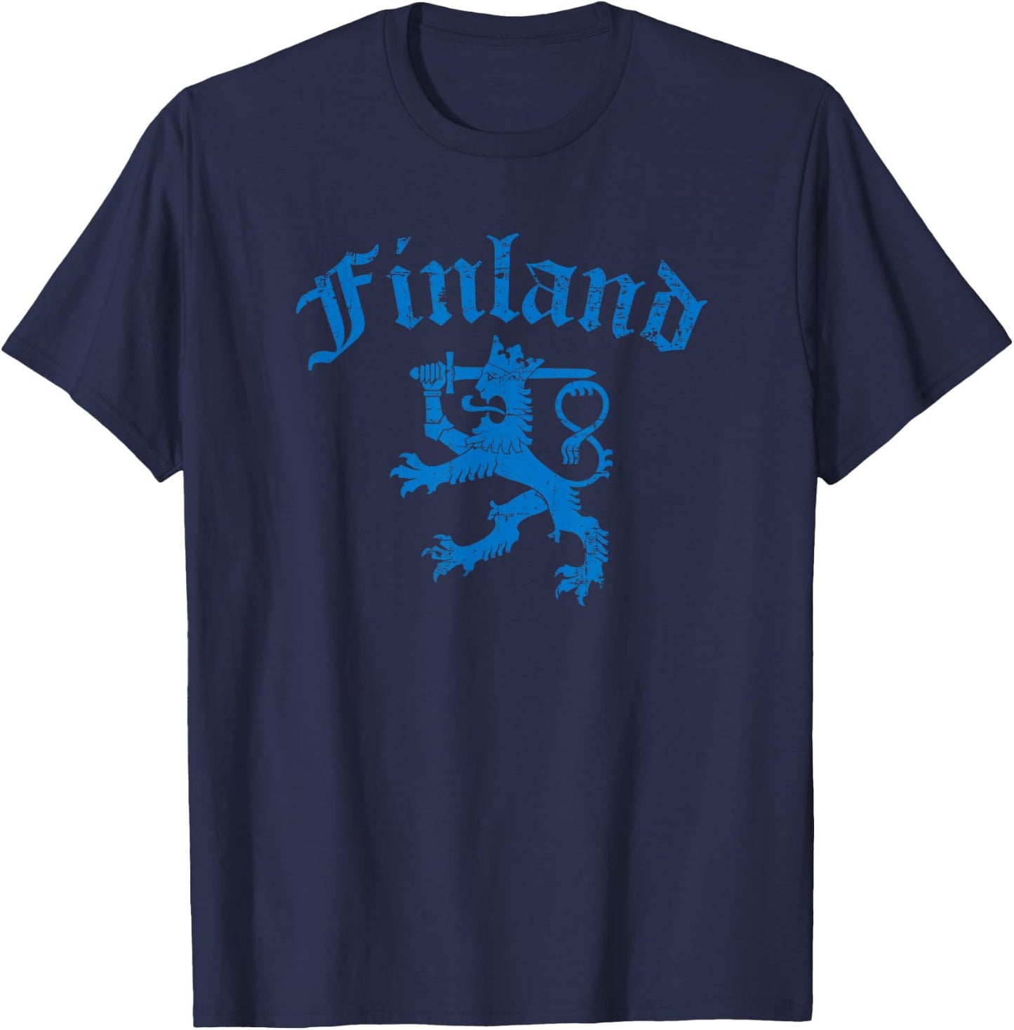 Finland Lion Symbol Finnish Pride T-Shirt - T-Shirt | Navy