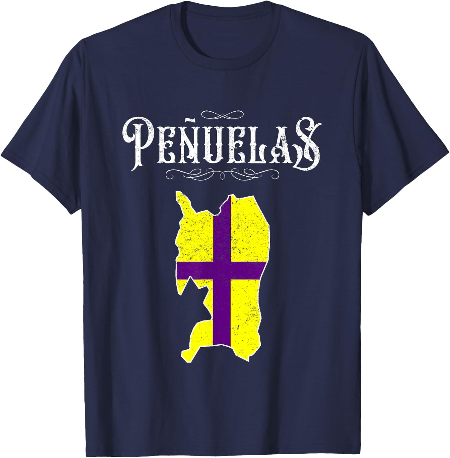 Hecho En Penuelas Camisas de Puerto Rico T-Shirt - T-Shirt | Navy
