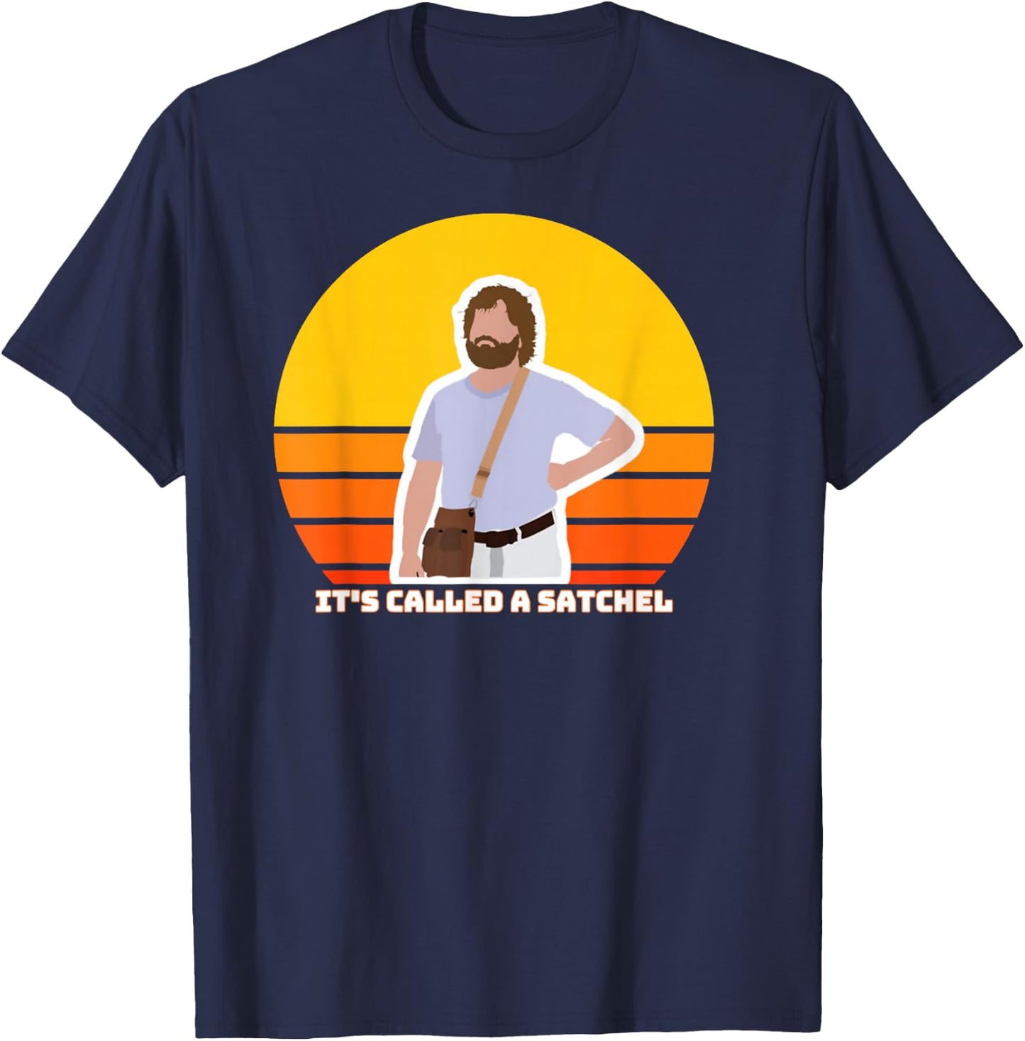 Hangover Movie, Classic Cinema, Funny Man's Satchel Shirt T-Shirt - T-Shirt | Navy