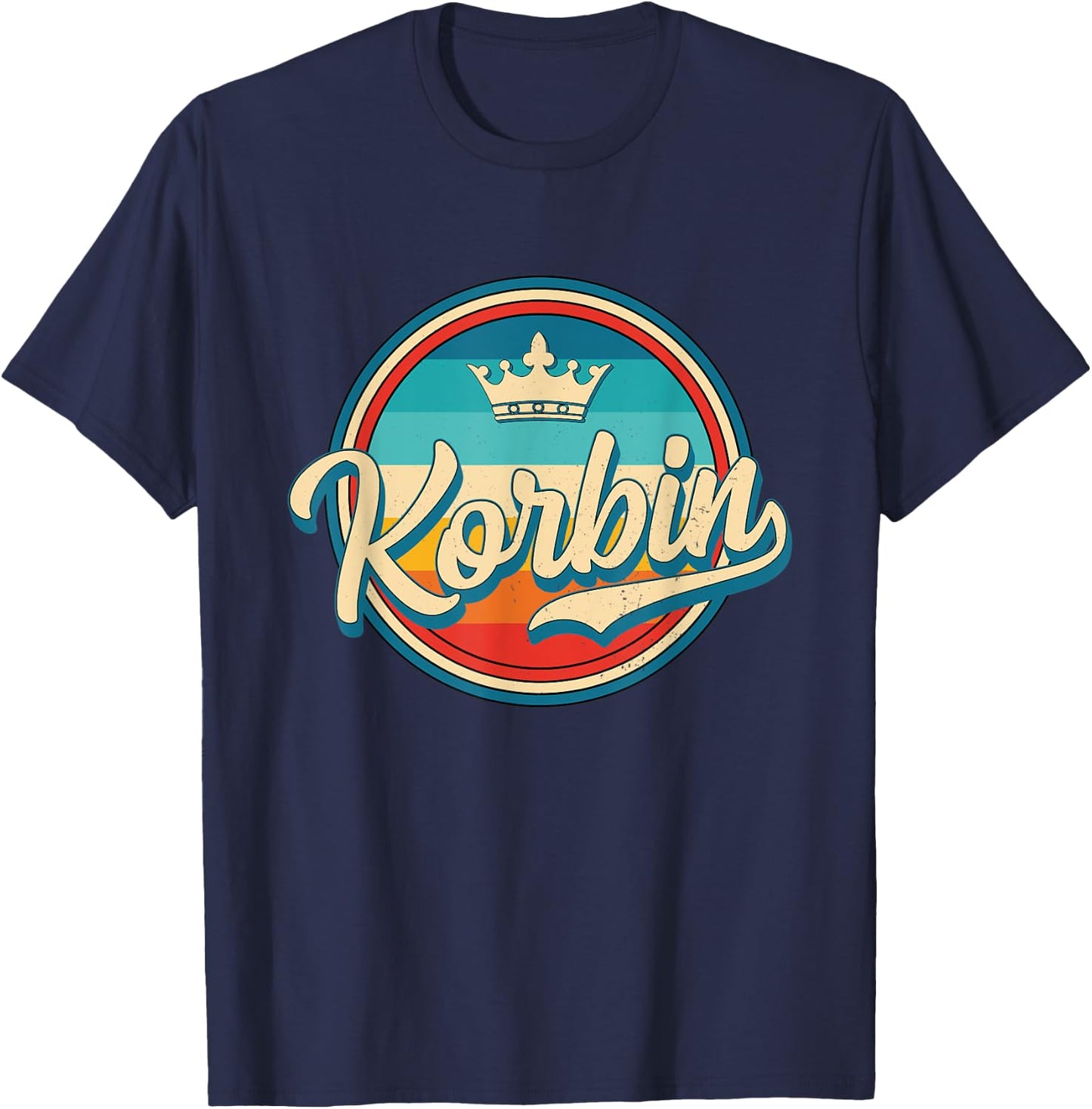 Korbin retro personal name funny vintage first name Korbin T-Shirt - T-Shirt | Navy