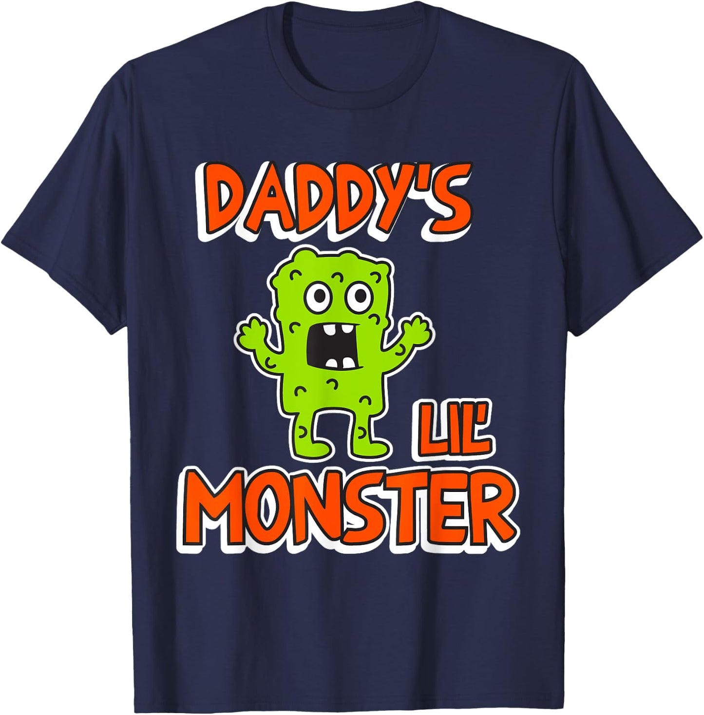 Halloween "Daddy's Lil' Monster" T-Shirt - T-Shirt | Navy