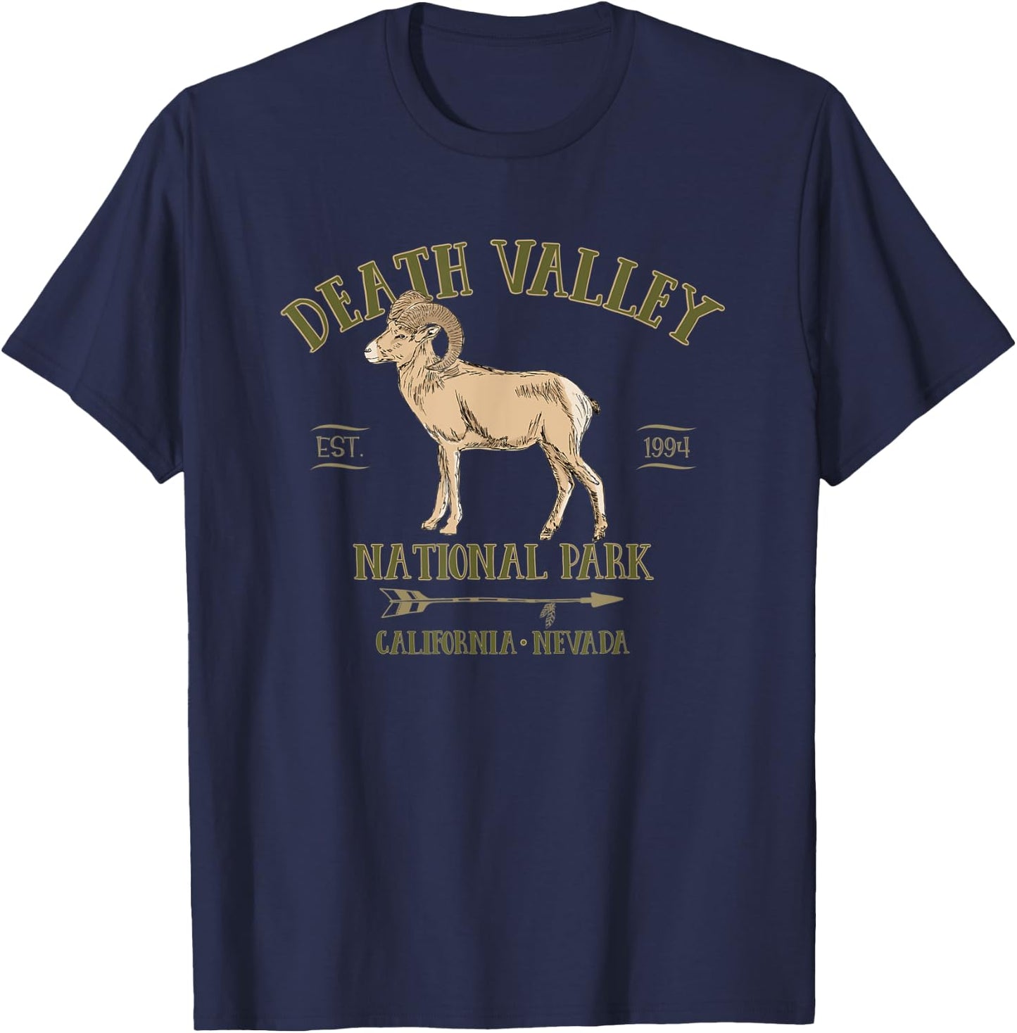 Death Valley National Park California Nevada Bighorn Sheep T-Shirt - T-Shirt | Navy