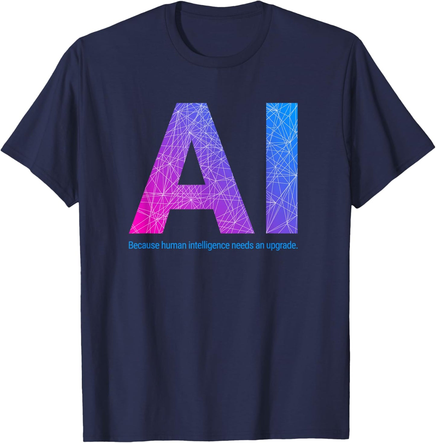 AI Artificial Intelligence Funny Design T-Shirt - T-Shirt | Navy