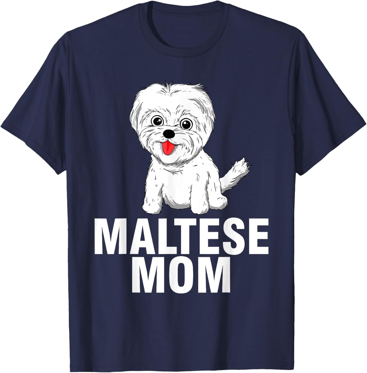 Cool Maltese Mom Girls Dog Groomer Dog Lover Owner T-Shirt - T-Shirt | Navy