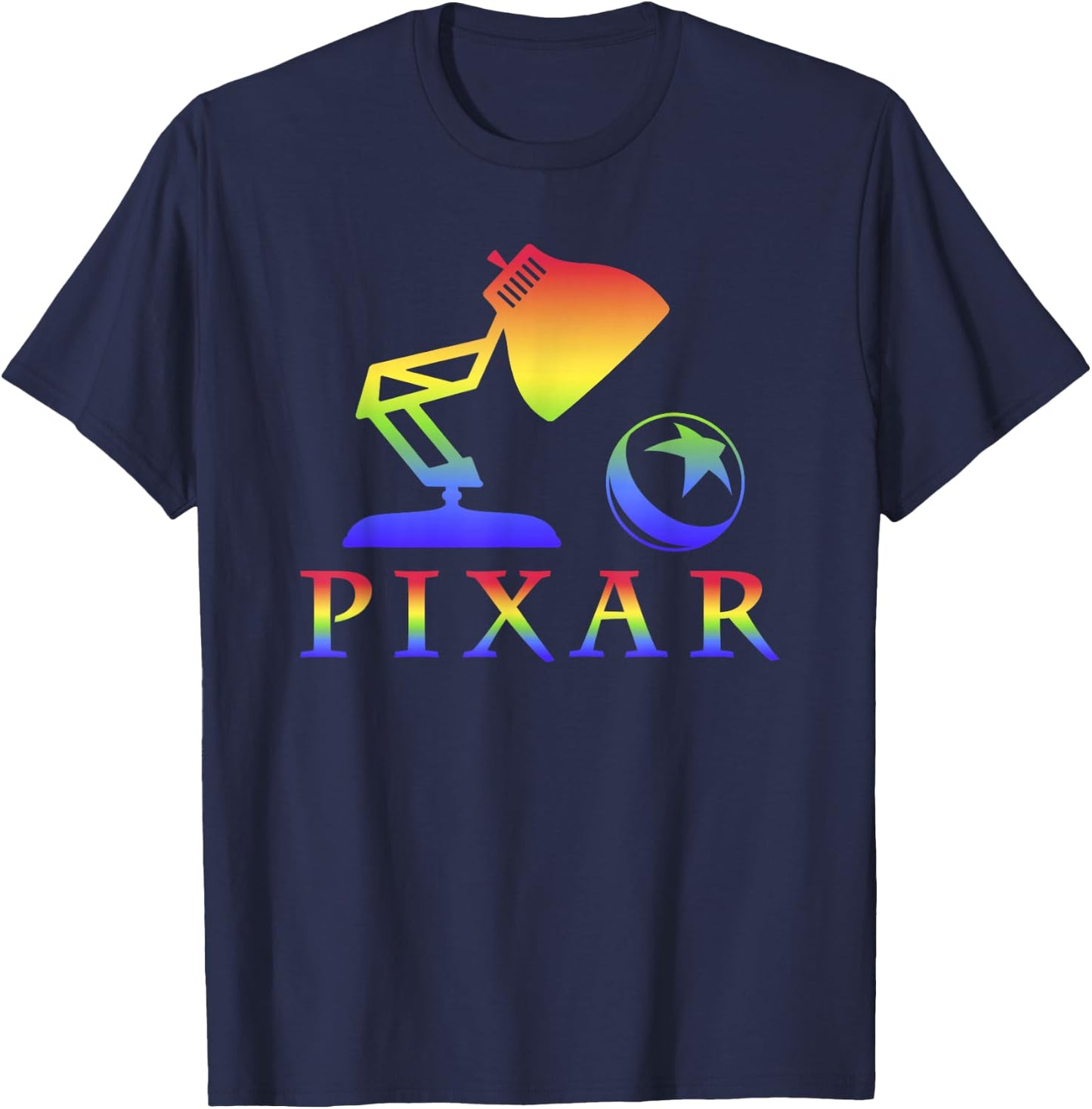 Disney Pixar Rainbow Pixar Logo T-Shirt - T-Shirt | Navy