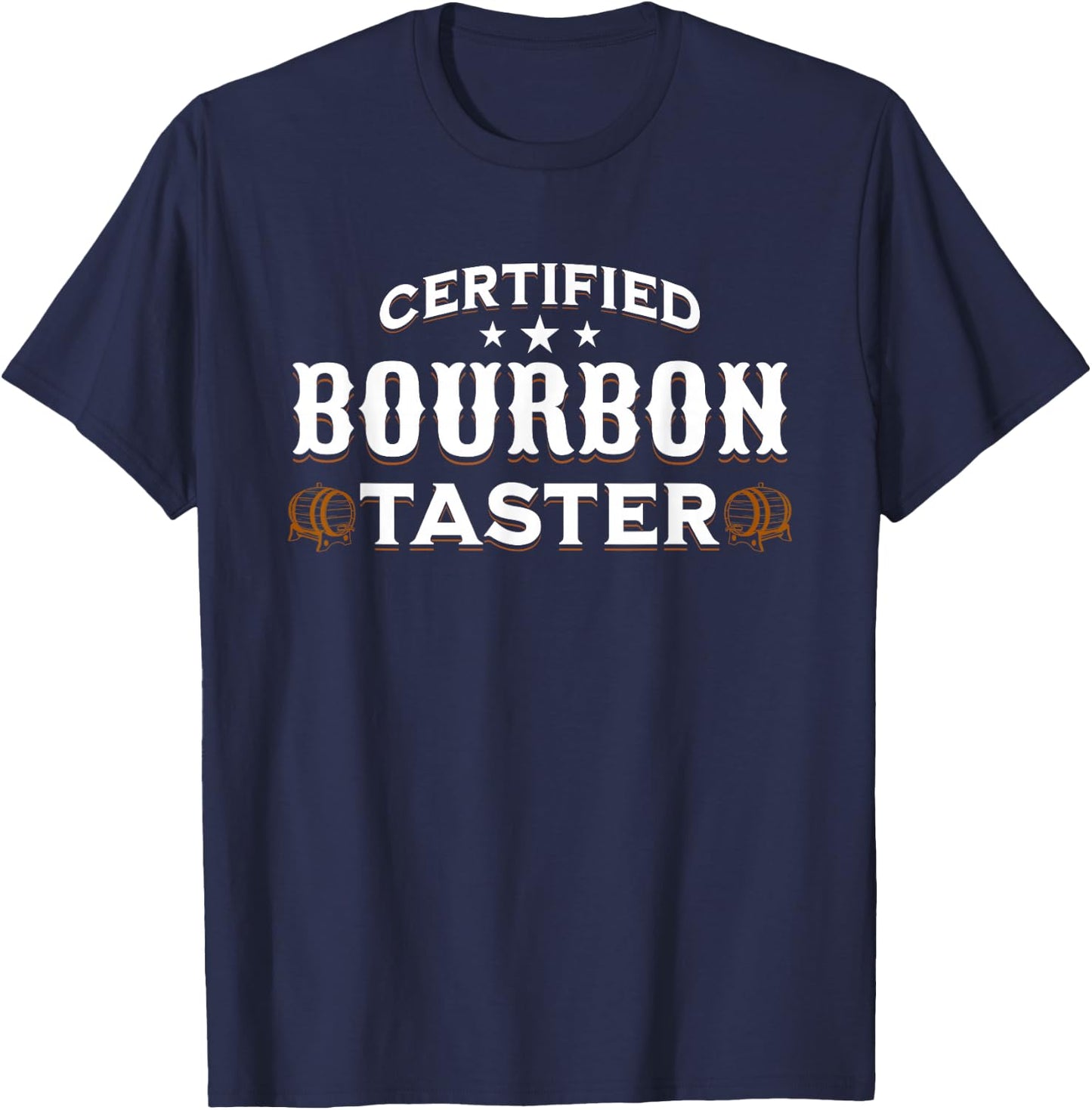 Vintage Certified Bourbon Taster for Whiskey Fan T-Shirt - T-Shirt | Navy