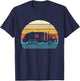 Retro Garbage Truck - Truck Trash Recycling Waste Management T-Shirt - T-Shirt | Navy