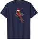 Cardinal Christmas Bird Santa Claus Biologist Animal T-Shirt - T-Shirt | Navy