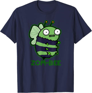 Zom-bee Funny Zombie Bee Pun T-Shirt - T-Shirt | Navy