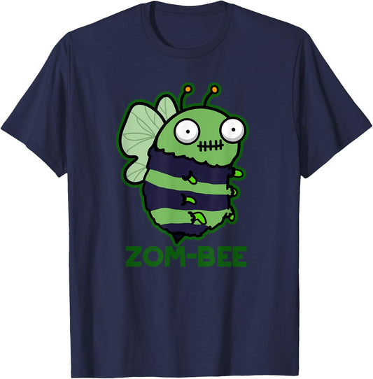 Zom-bee Funny Zombie Bee Pun T-Shirt - T-Shirt | Navy
