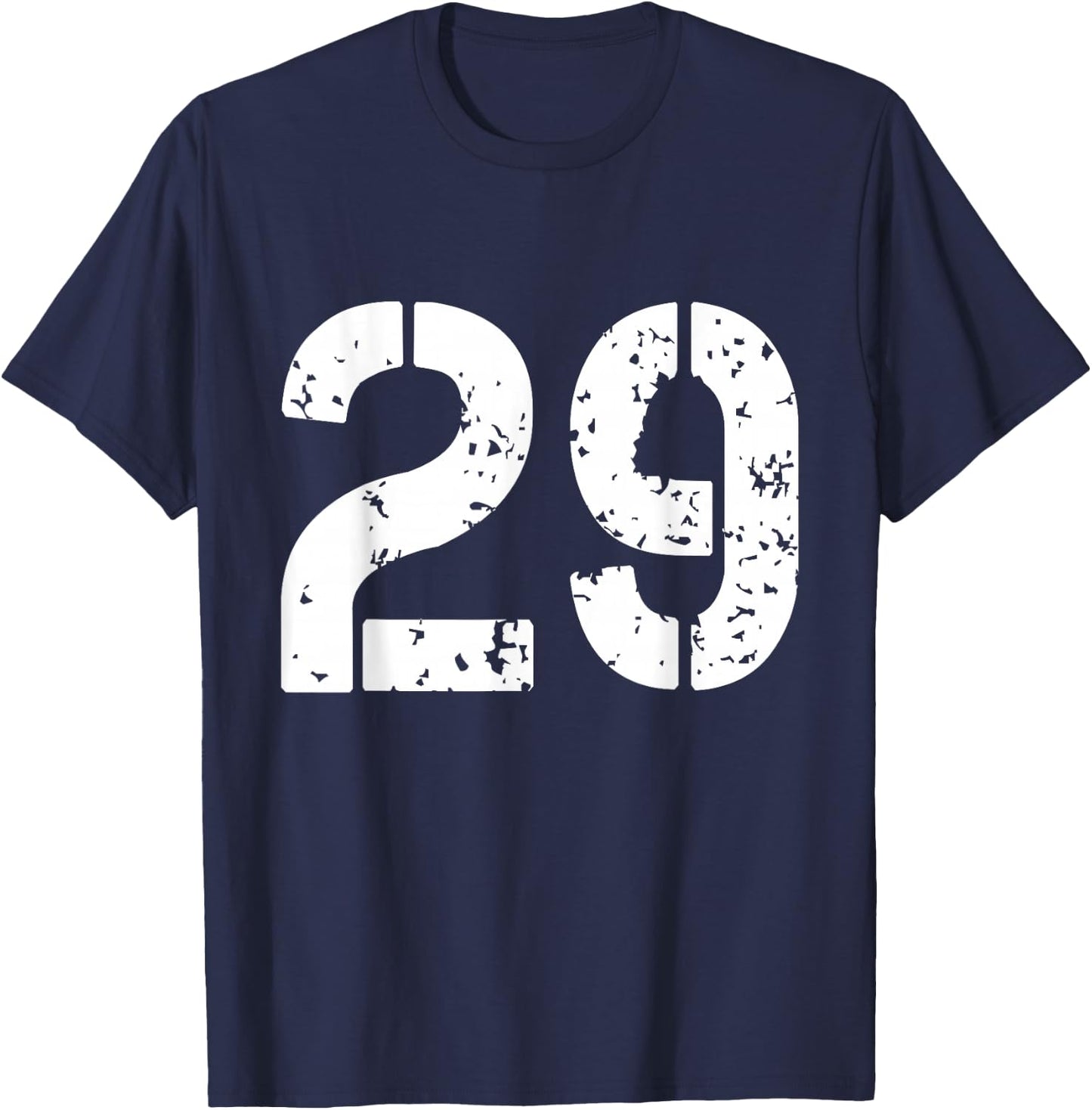 Number 29 Years Old Varsity Team 29th Birthday Graphic T-Shirt - T-Shirt | Navy