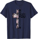 Pink Cross Faith Over Fear Christian Religious Verse Easter T-Shirt - T-Shirt | Navy