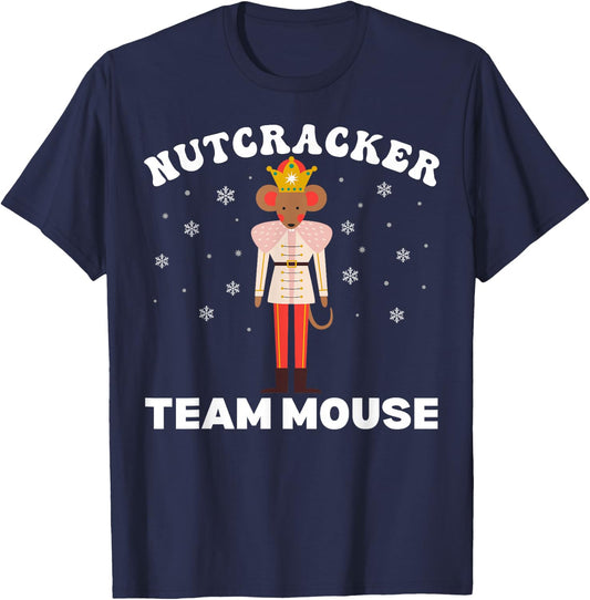 Team Mouse Nutcracker Christmas Dance Pajamas Kids Girls T-Shirt - T-Shirt | Navy
