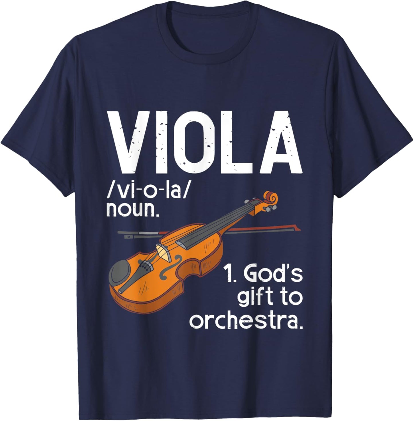 Viola Player - Orchestra Band Violist Jazz Music Lover T-Shirt - T-Shirt | Navy