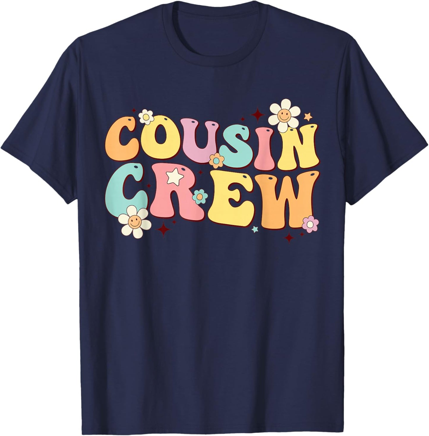 Cousin Crew Retro Groovy Summer Vacation Family Trip Toddler T-Shirt - T-Shirt | Navy