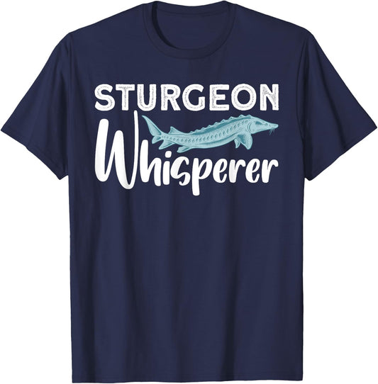 Funny Fishing Design Women Sturgeon Fishing Lovers T-Shirt - T-Shirt | Navy