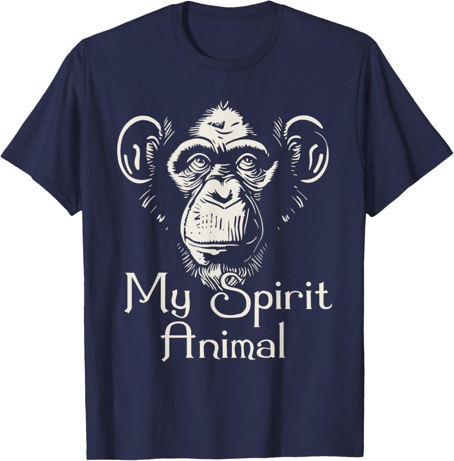 My Spirit Animal - Monkey Lover Primate Zoo Safari Zookeeper T-Shirt - T-Shirt | Navy